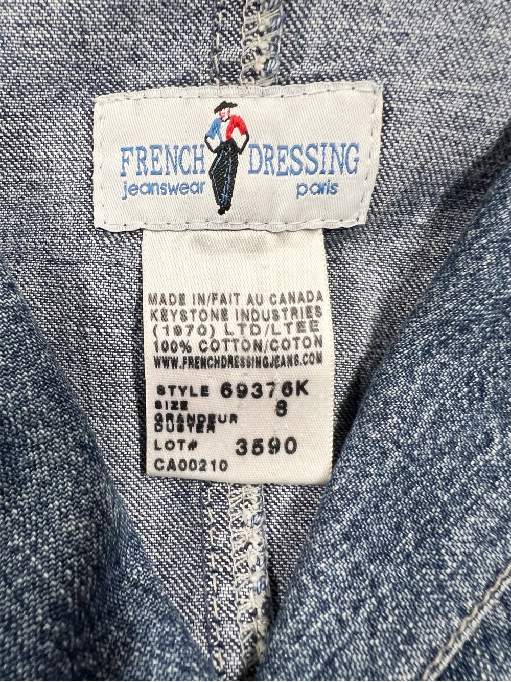 French Dressing Jeanswear Paris Womens Vintage Denim Longline Button Up Dress - Picture 5 of 7